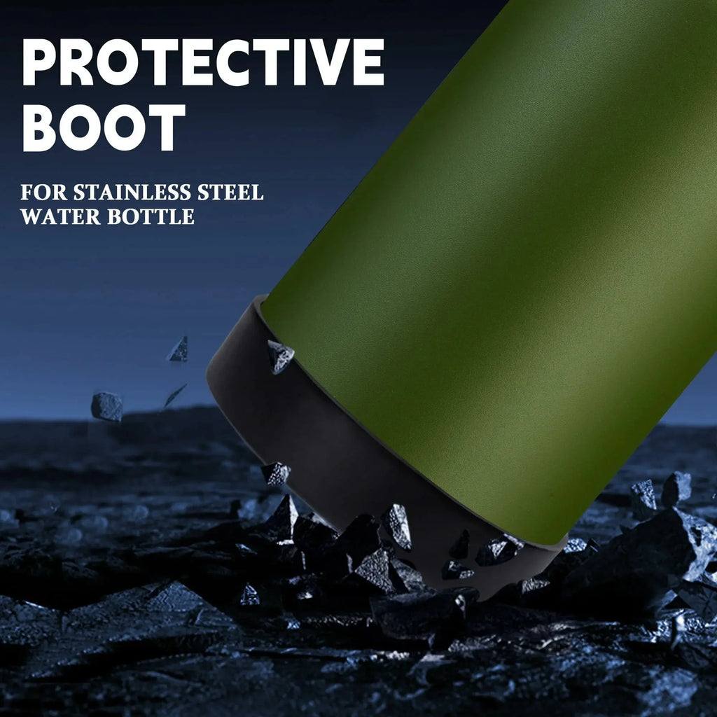 Stainless Steel Water Bottles 64Oz Cold-48H Vacuum Insulated Half Gallon Jug with Straw & Chug Lid, Paracord Handle, Strap Carry Bag, Metal Tactical Canteen