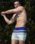 Swim Shorts Navy White Horizontal Stripes C-IN2 New York