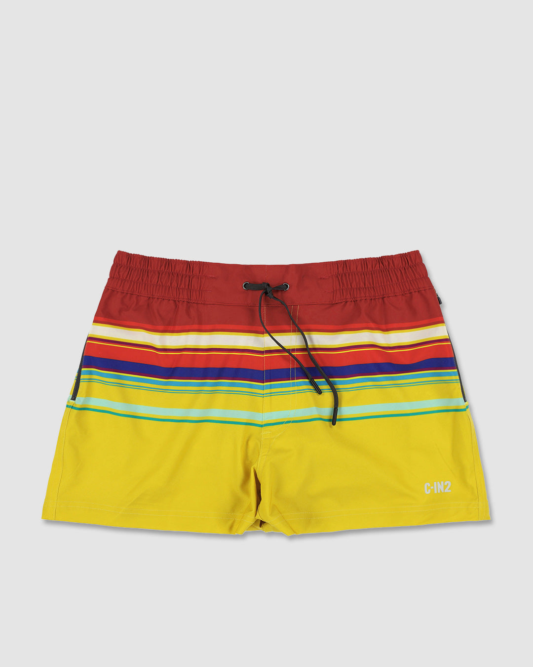 Swim Shorts Red Yellow Horizontal Stripes C-IN2 New York