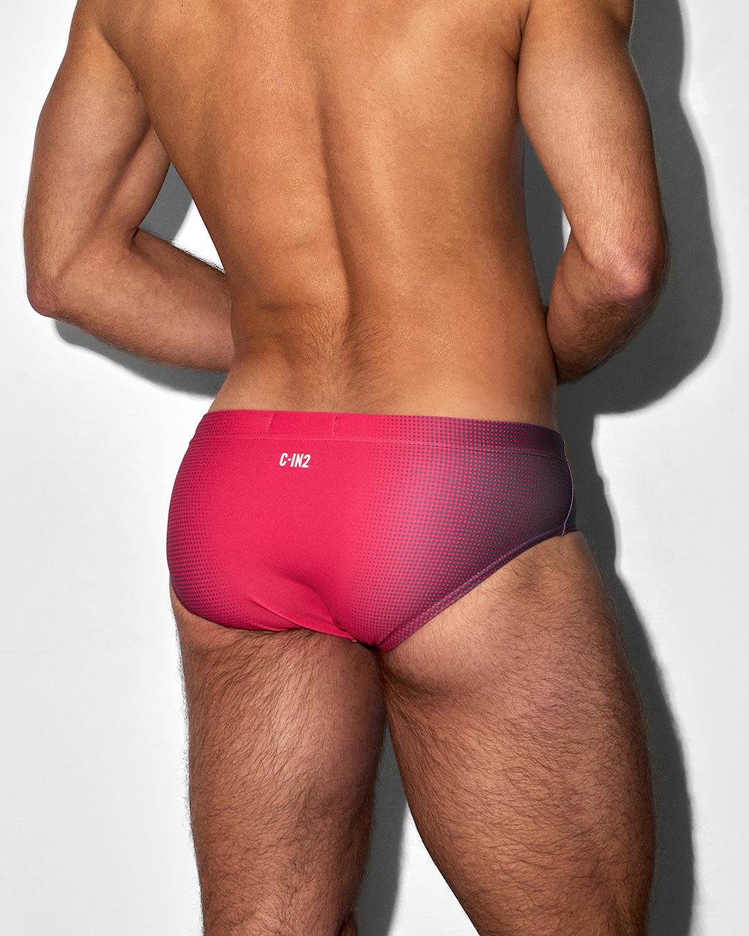 Swim Brief Super Bright Halftone Neon Red C-IN2 New York