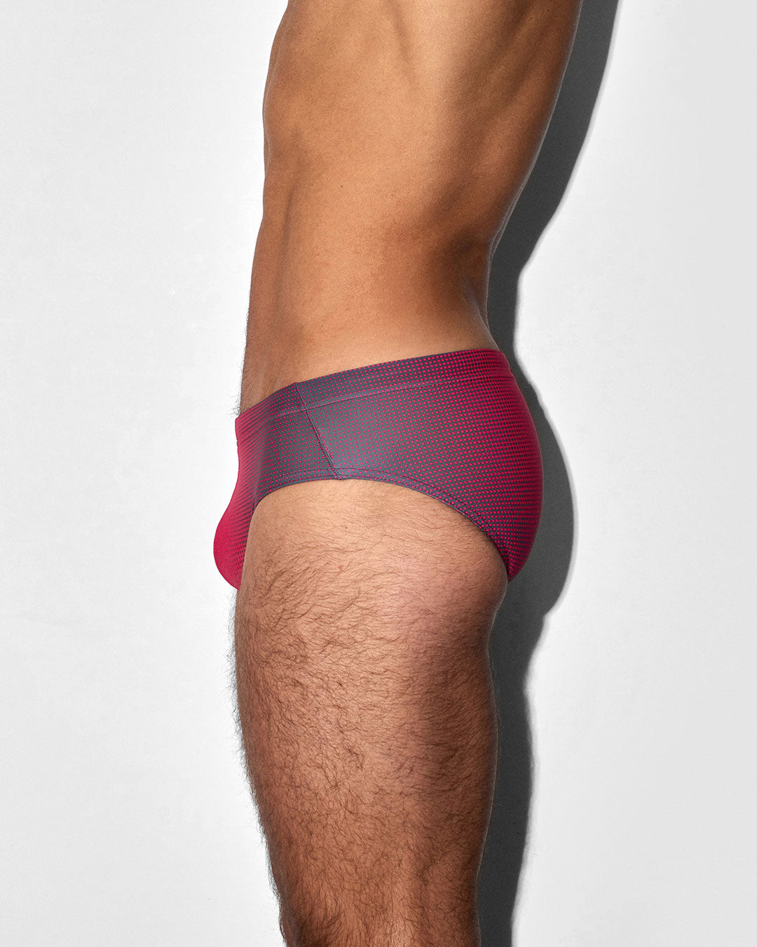 Swim Brief Super Bright Halftone Neon Red C-IN2 New York