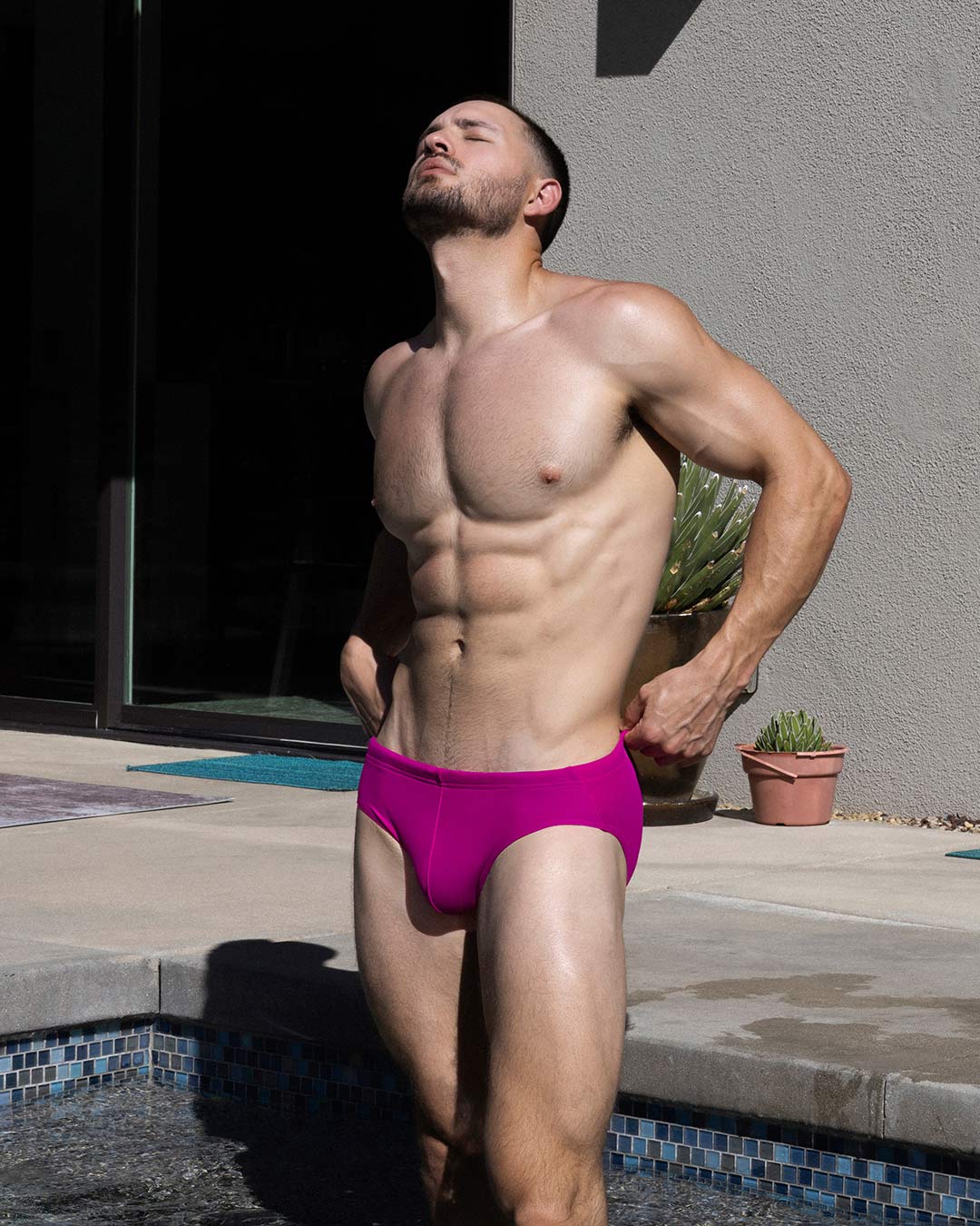 Swim Brief Solid Raspberry Pink C-IN2 New York
