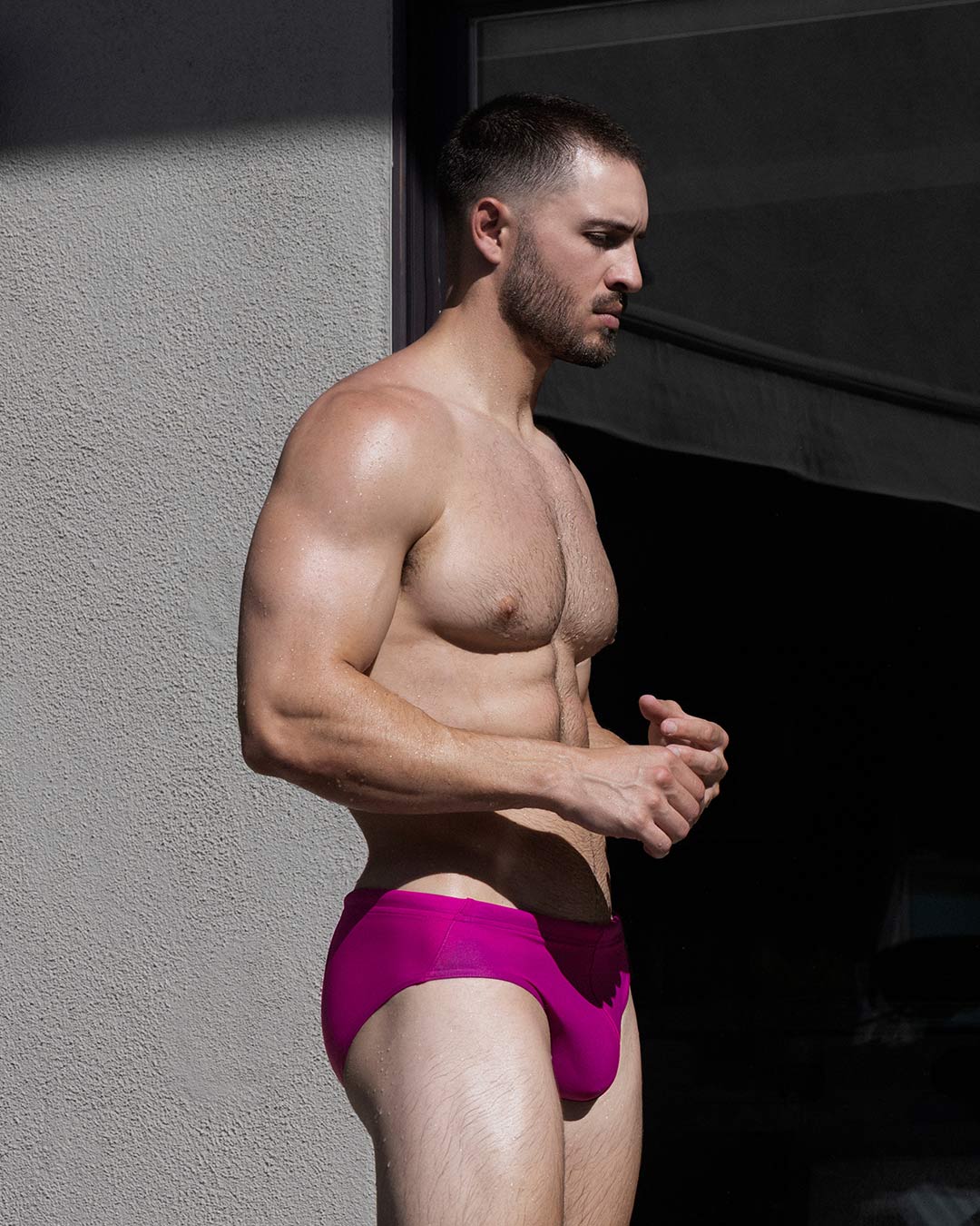Swim Brief Solid Raspberry Pink C-IN2 New York