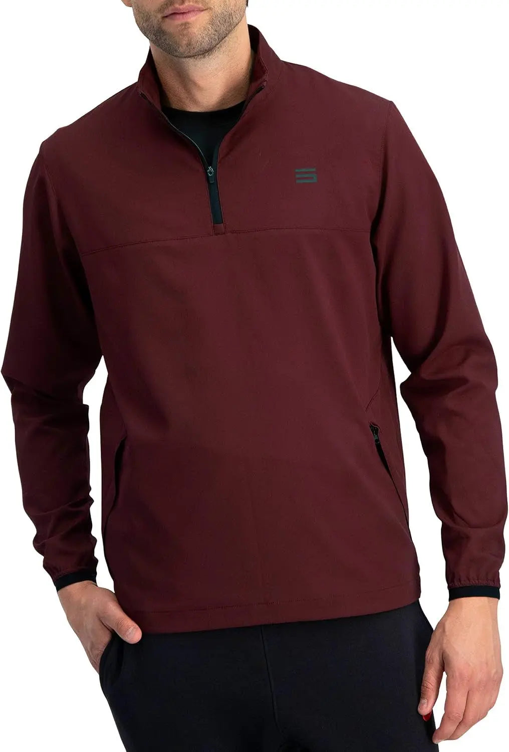 Mens Windbreaker Jackets - Zippered Golf Wind Breaker Jacket - Vented, Dry Fit