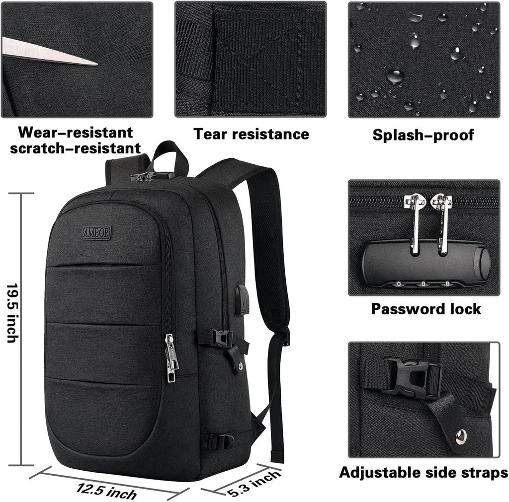 Travel Laptop Backpack for Men, 17.3 Inch anti Theft Business Laptop Backpack Wi