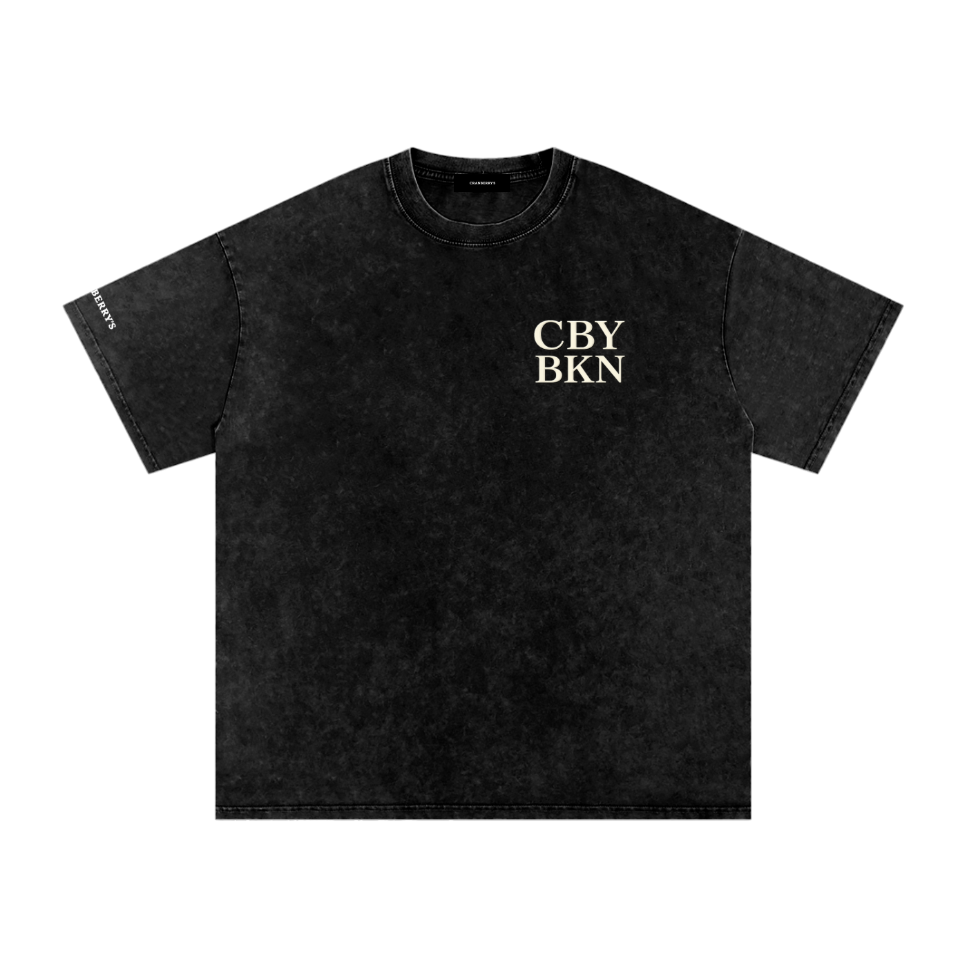 Cranberry's CBY BKN Brooklyn Stoop Snow Wash Oversized Tee — Black Cranberry's