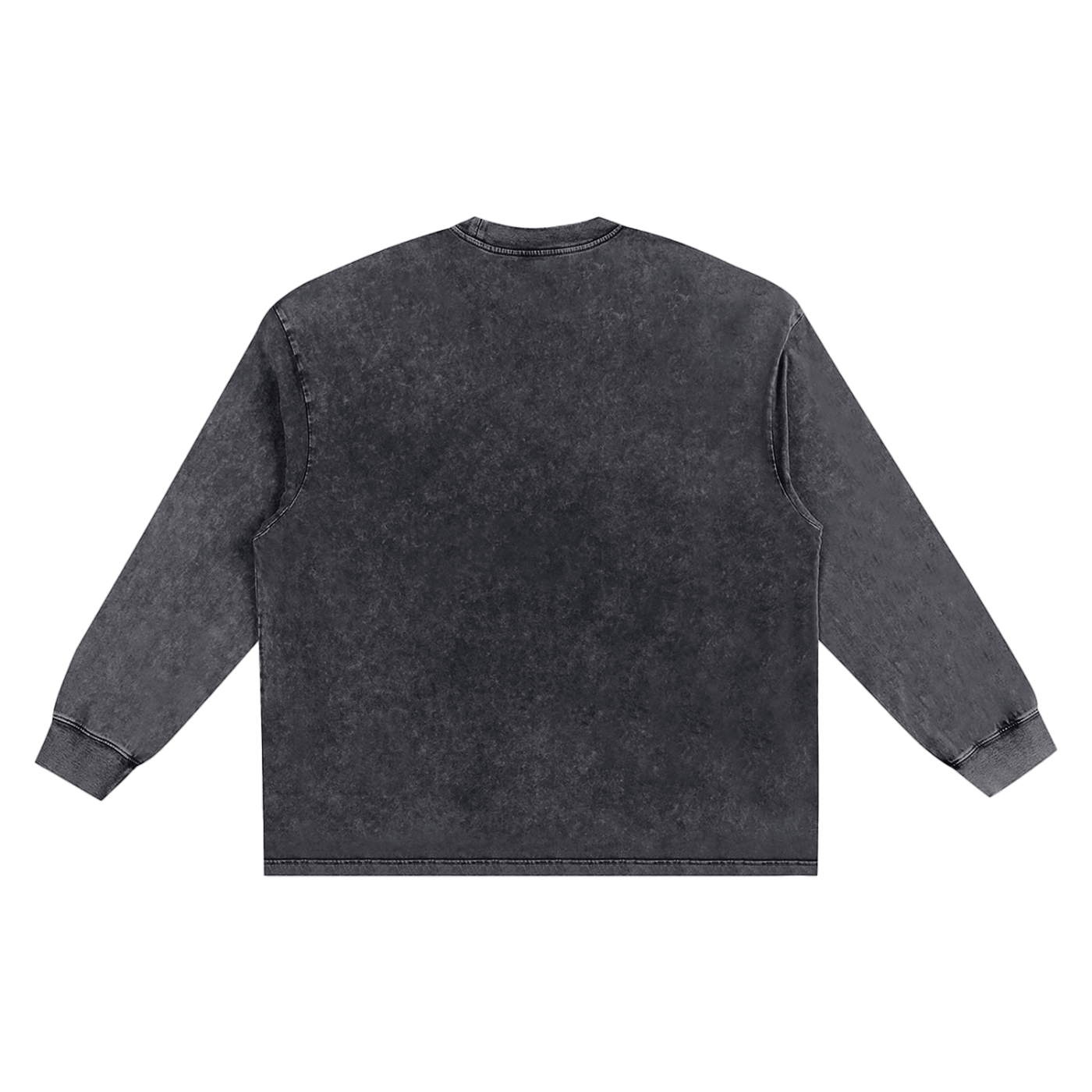 Cranberry's CBY CLE Stacked Graffiti Snow Wash Frayed Long Sleeve Tee