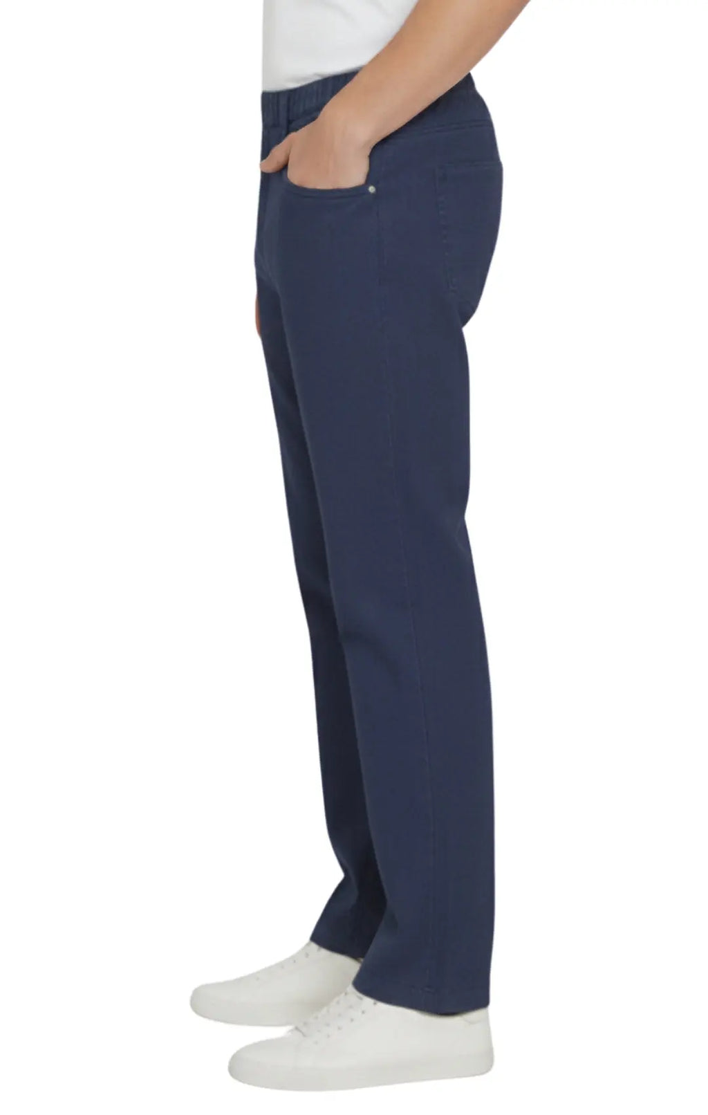 Men's Lightweight Pull-On Denim Pants – Easy Fit Elastic Waist TURTLE BAY APPAREL