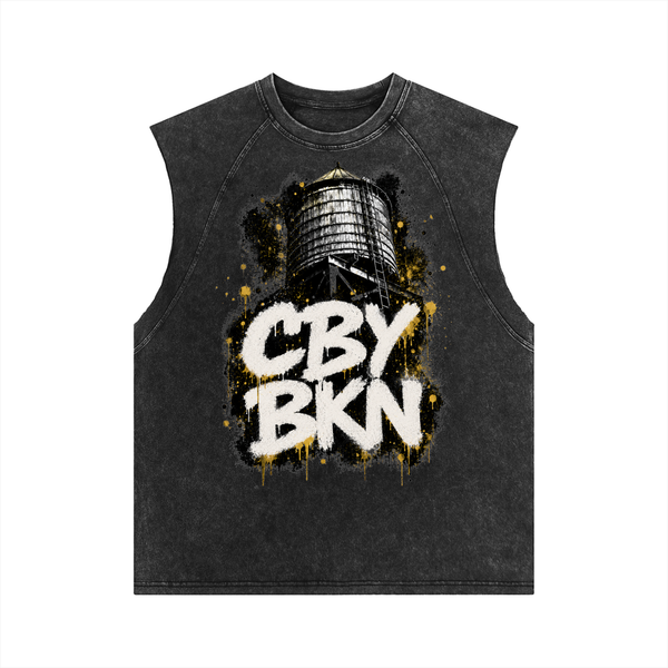 CBY BKN Water Tower Snow Washed Tank Top ODMPOD