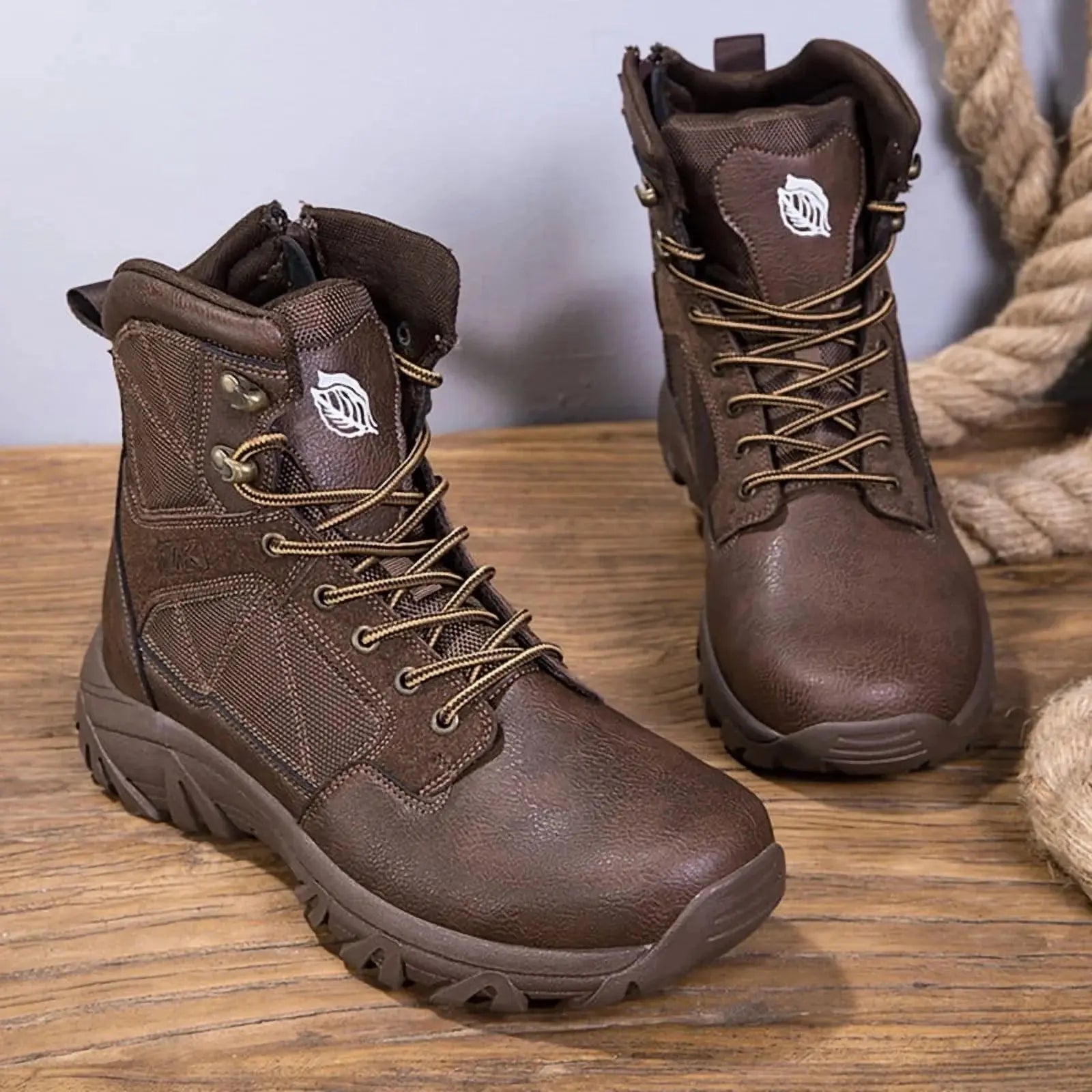 Men'S Waterproof Hiking Boots Outdoor Mid Trekking Backpacking Mountaineering Shoes