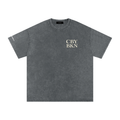 Cranberry's CBY BKN Brooklyn Stoop Snow Wash Oversized Tee — Black