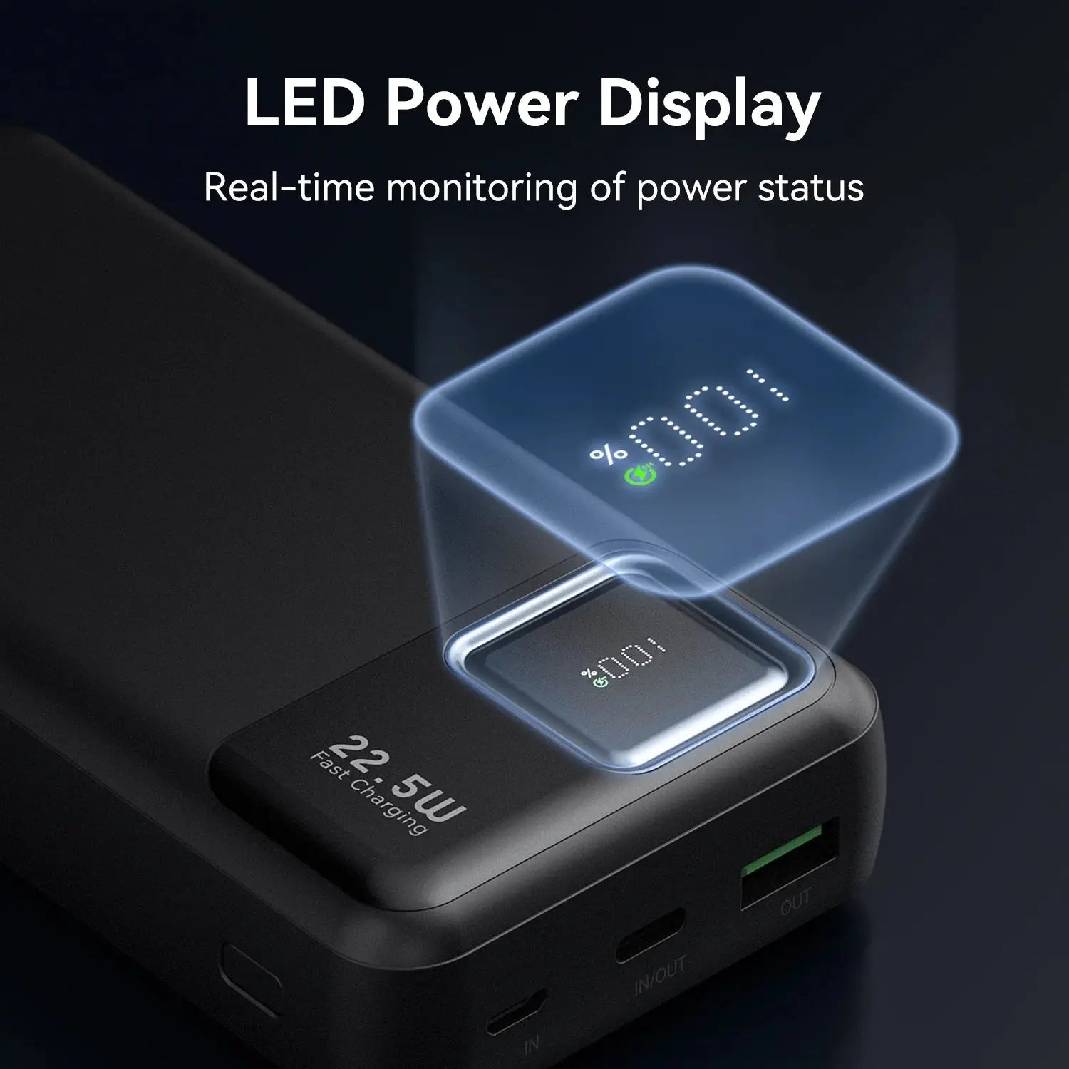 20000Mah Power Bank, 22.5W PD/QC Fast Charger with LED Display Compatible for Iphone 17/16/15/14, Ipad, Samsung S24/S23 & Android More