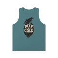 CBY CHI Deep & Cold crewneck tank in light blue, Lake Michigan 923 graphic
