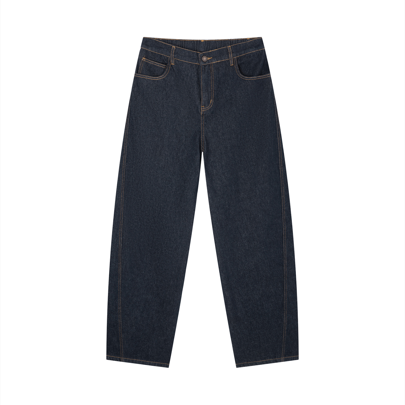 CBY BKN Stencil Vintage Wash Barrel Leg Jeans