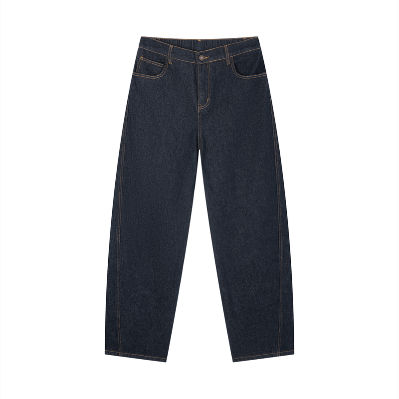 CBY BKN Stencil Vintage Wash Barrel Leg Jeans Cranberry's