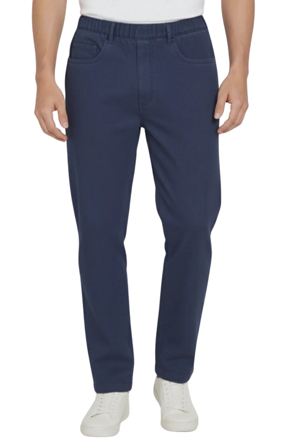 Men's Lightweight Pull-On Denim Pants – Easy Fit Elastic Waist TURTLE BAY APPAREL