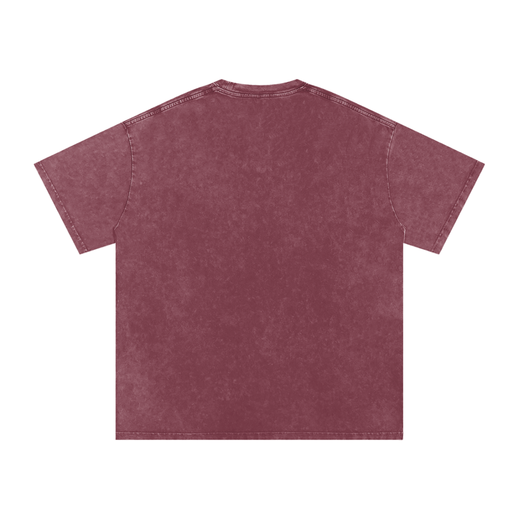 CBY CLE Steel Mark Oversized Tee — Snow Wash Cranberry's