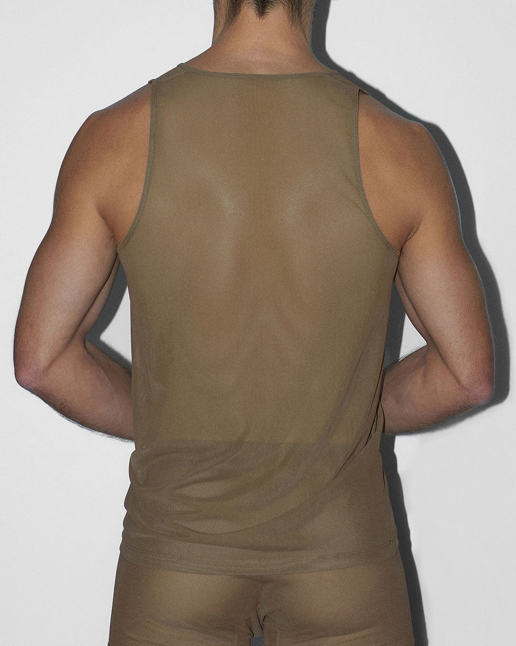 Sheer Relaxed Tank Dark Nude C-IN2 New York