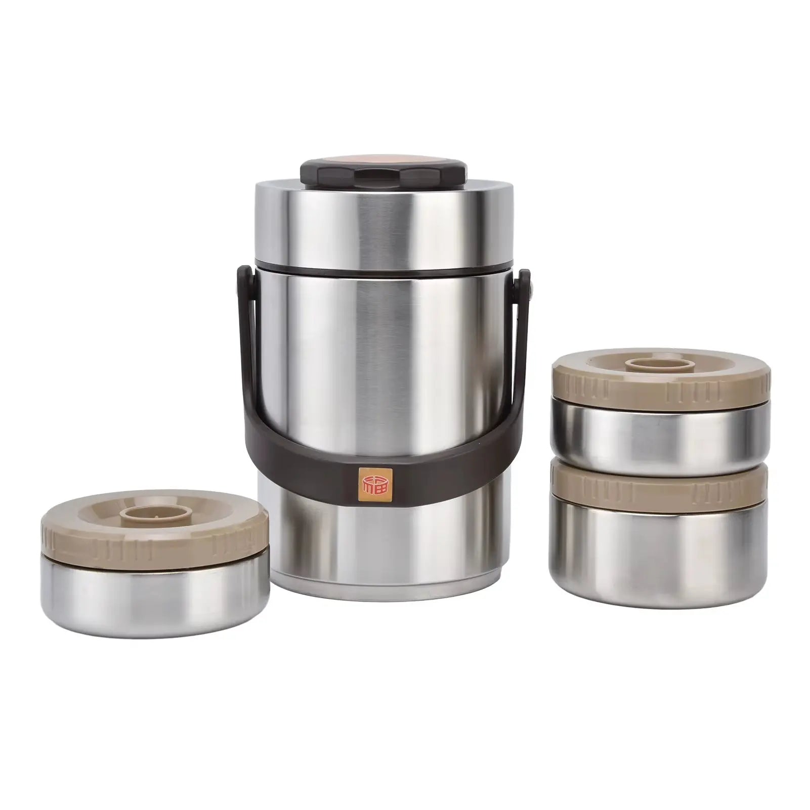 Stainless Stee 3 Layer Vacuum Insulated Barrel for School Canteen Outdoor Large Capacity Lunch Pot Leakproof Slow Heat Release