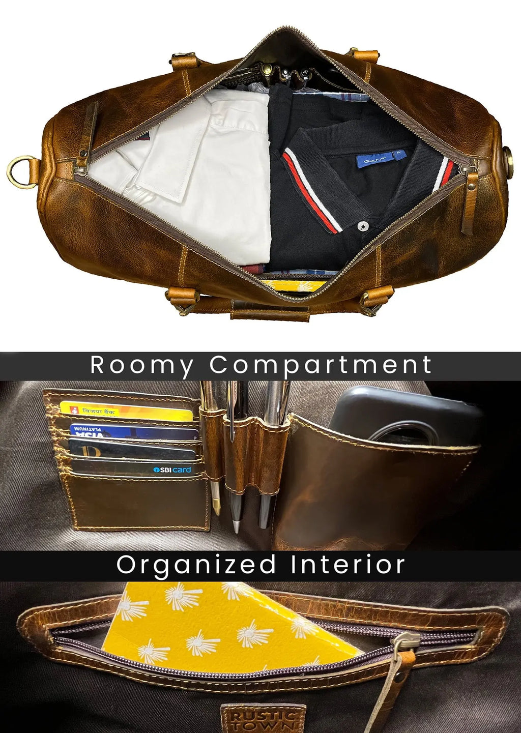 Leather Duffle Bag for Men Travel Gym Sports Carry on Luggage Duffel Bag Overnight Weekender Gift by