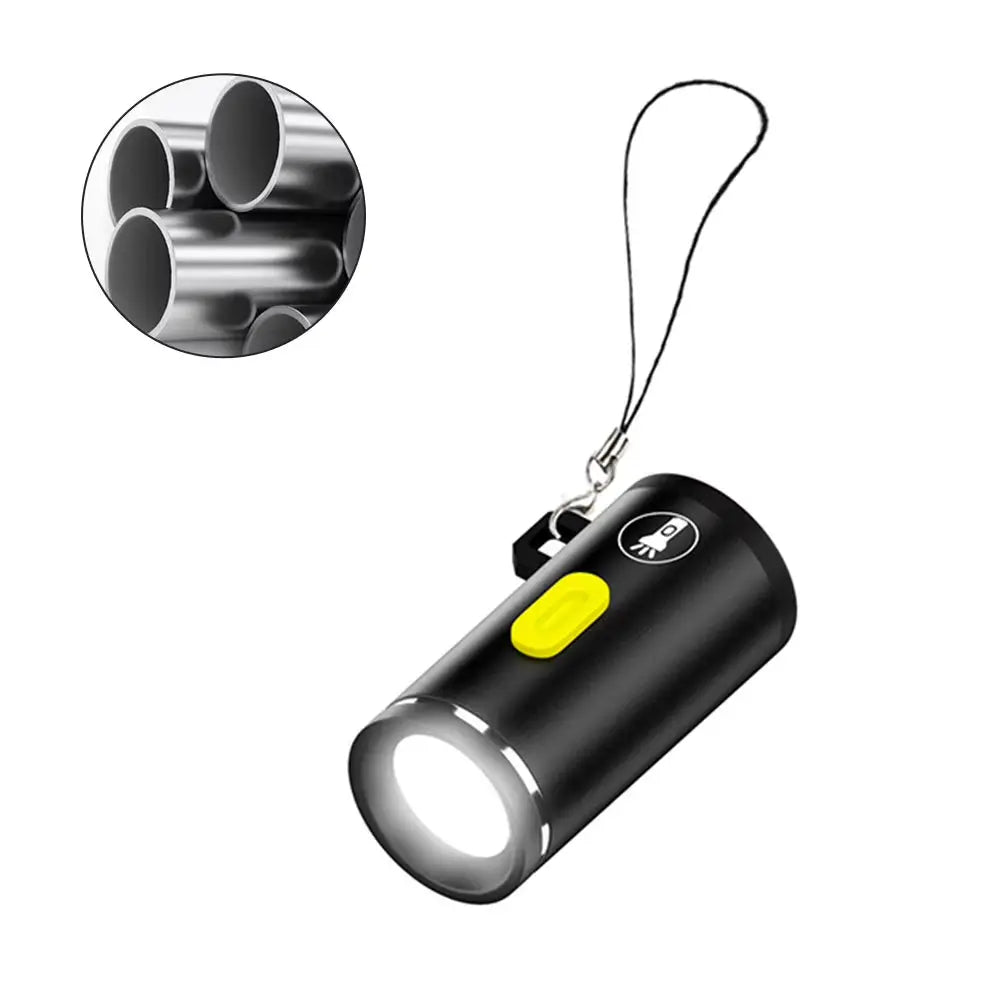 2-5Pc High Brightness LED Mini Flashlight Powered by Type C Connectors Small LED Light Aluminum Alloy Outdoor Emergency Light