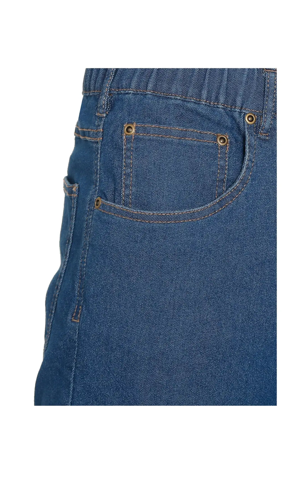 Men's Lightweight Pull-On Denim Pants – Easy Fit Elastic Waist TURTLE BAY APPAREL