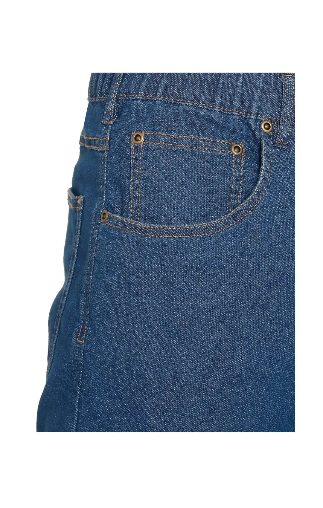Men's Lightweight Pull-On Denim Pants – Easy Fit Elastic Waist TURTLE BAY APPAREL