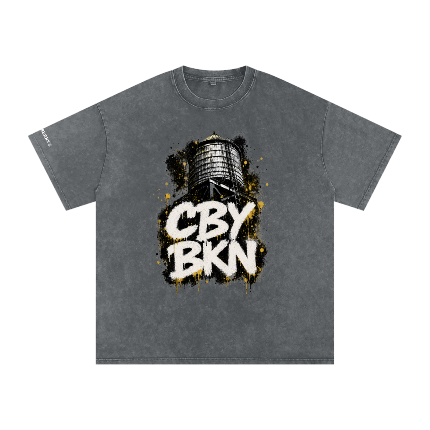 Cranberry's CBY BKN Brooklyn Water Tower Snow Washed Oversized Tee