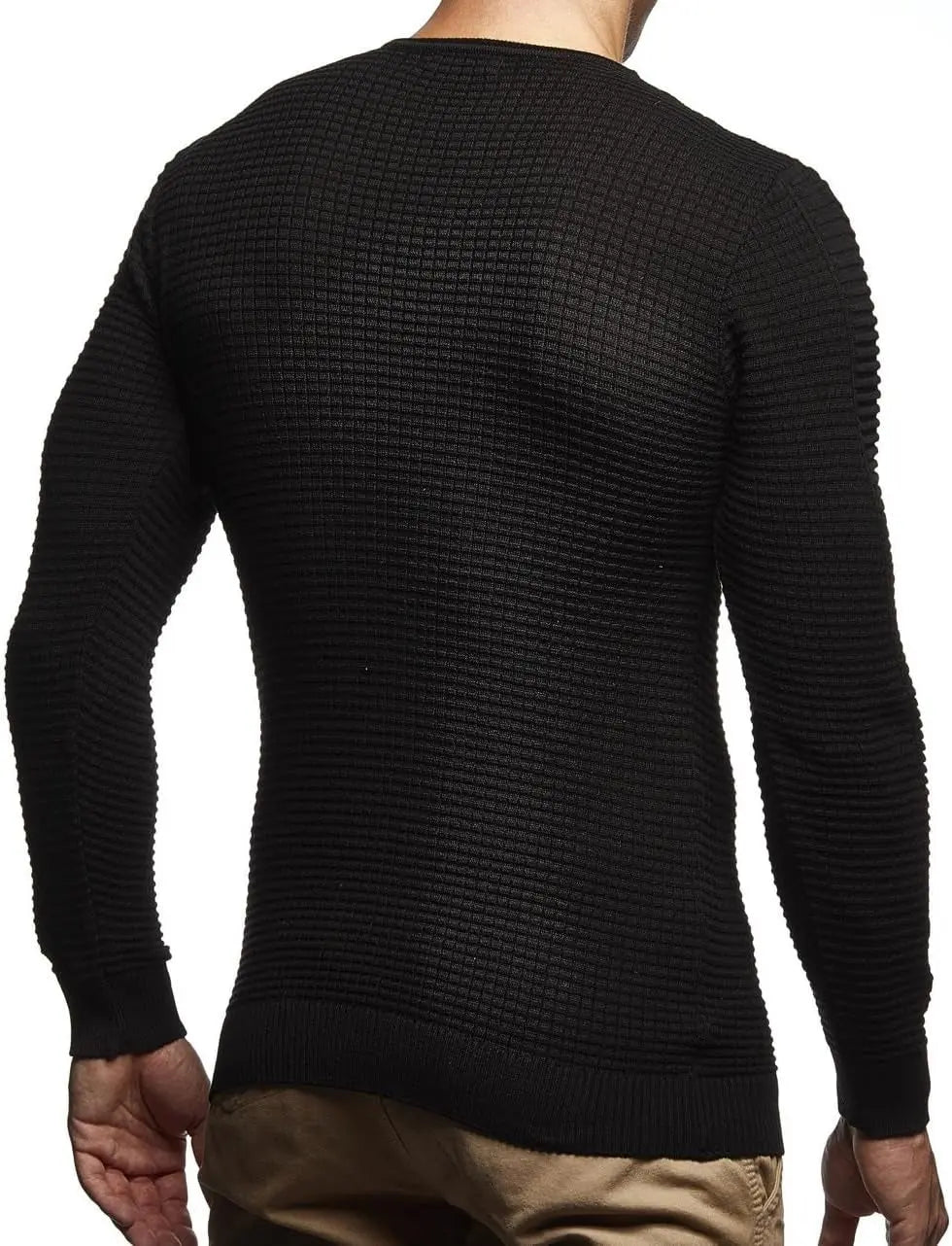 Men'S Sweater Knitted Pullover Hoodie Basic Crew Neck Sweatshirt Longsleeve Long Sleeve Slim Fit LN1545