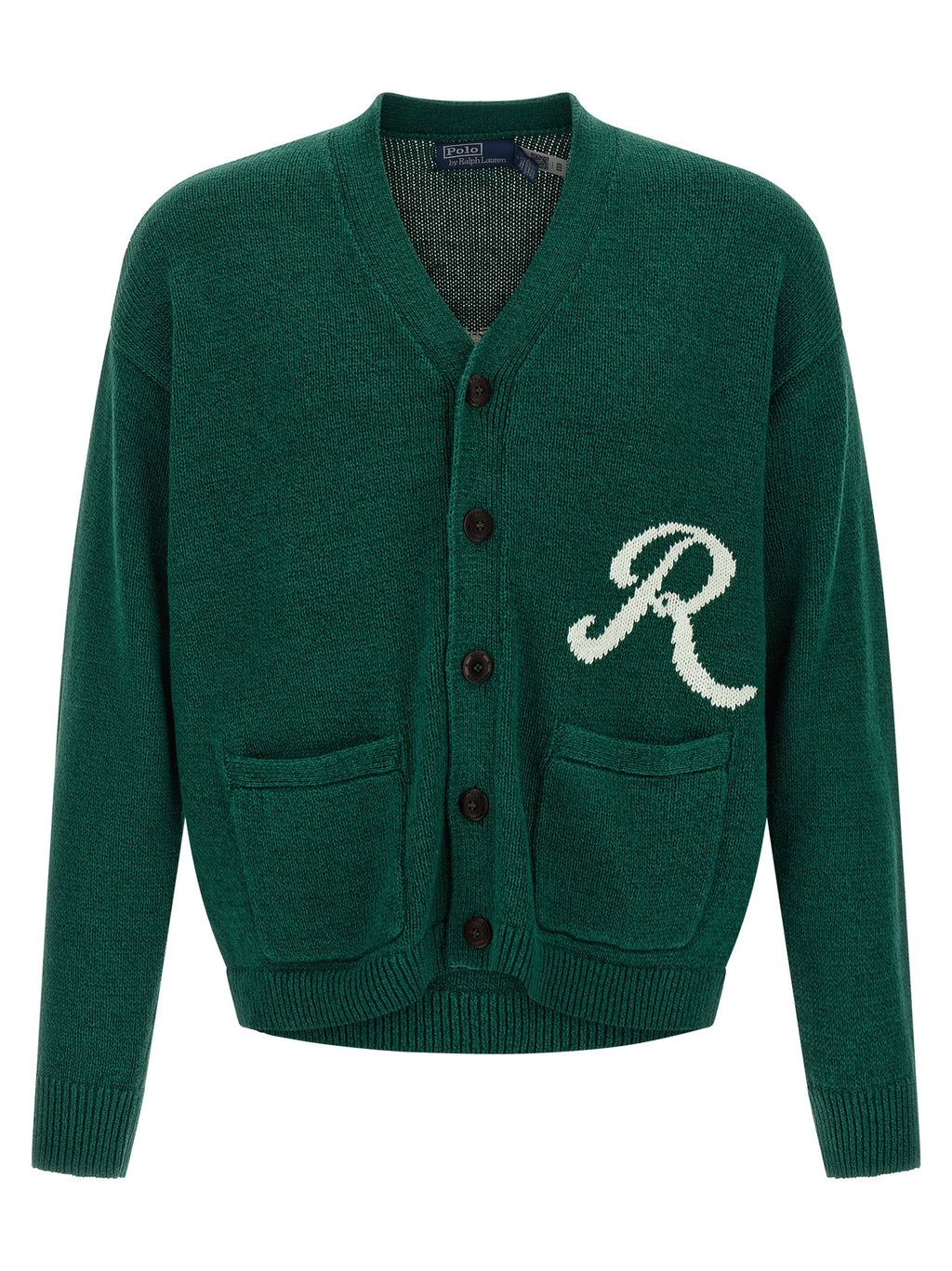 Polo Ralph Lauren Intarsia Logo Linen & Cotton Cardigan Polo Ralph Lauren