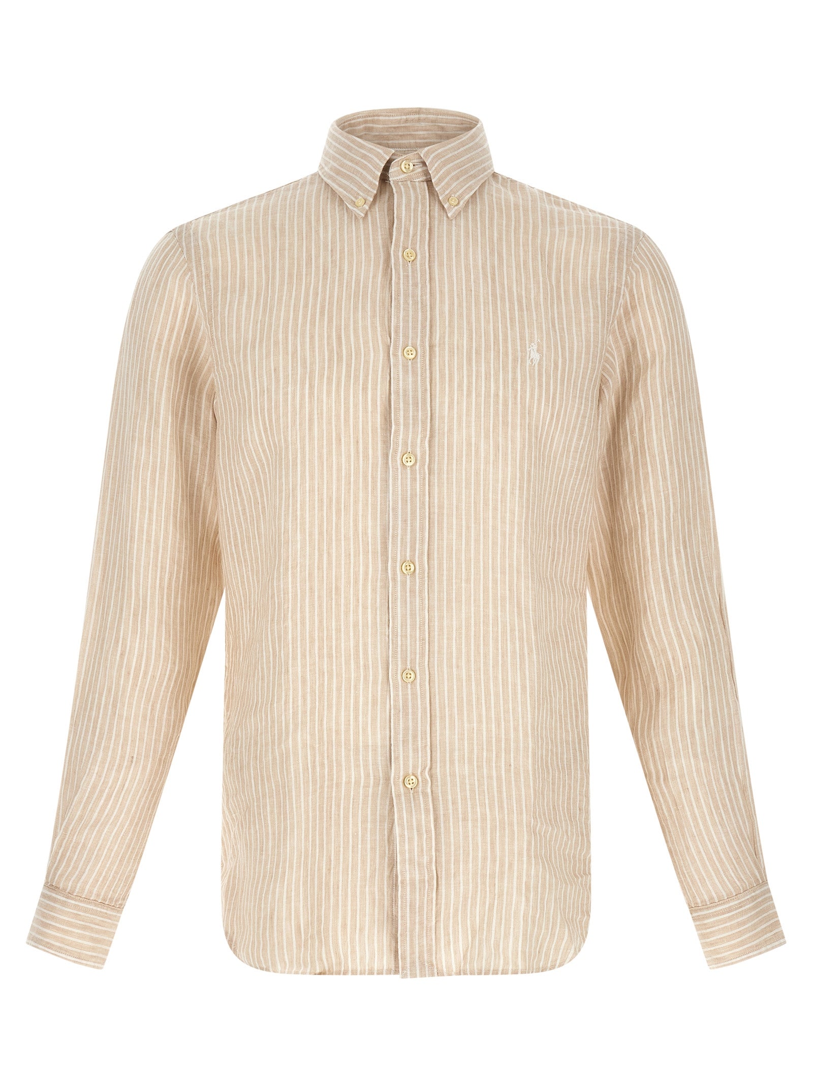 Polo Ralph Lauren Striped Linen Shirt — Blue Polo Ralph Lauren