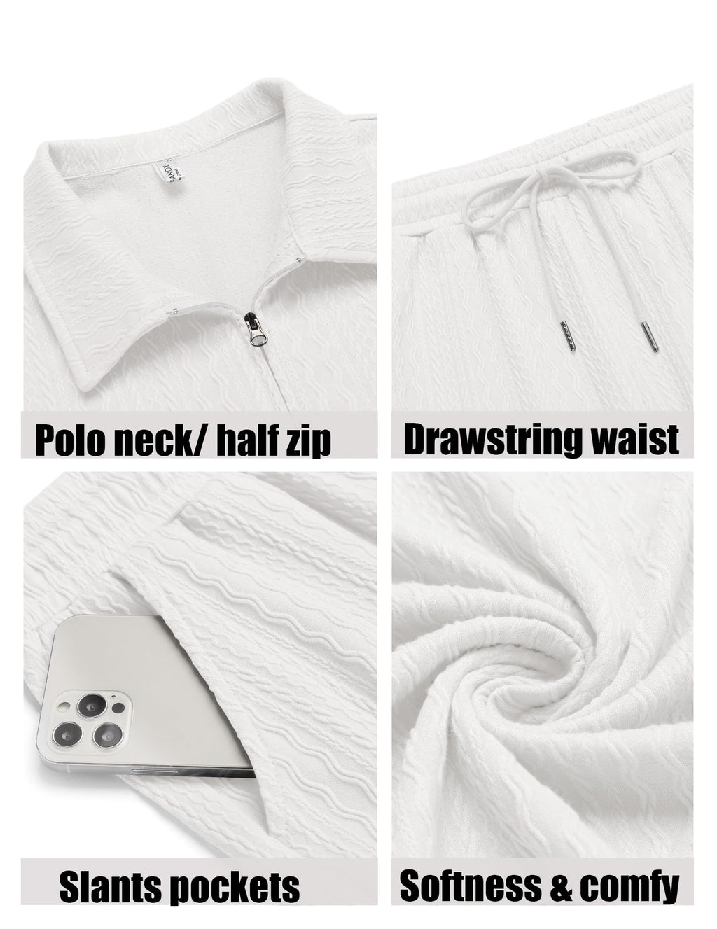 COOFANDY Men's 2 Pieces Outfits Casual Quarter Zip Polo Shirt and Shorts Set Athletic Jogging Summer Tracksuit COMFORT BOUTIQUE