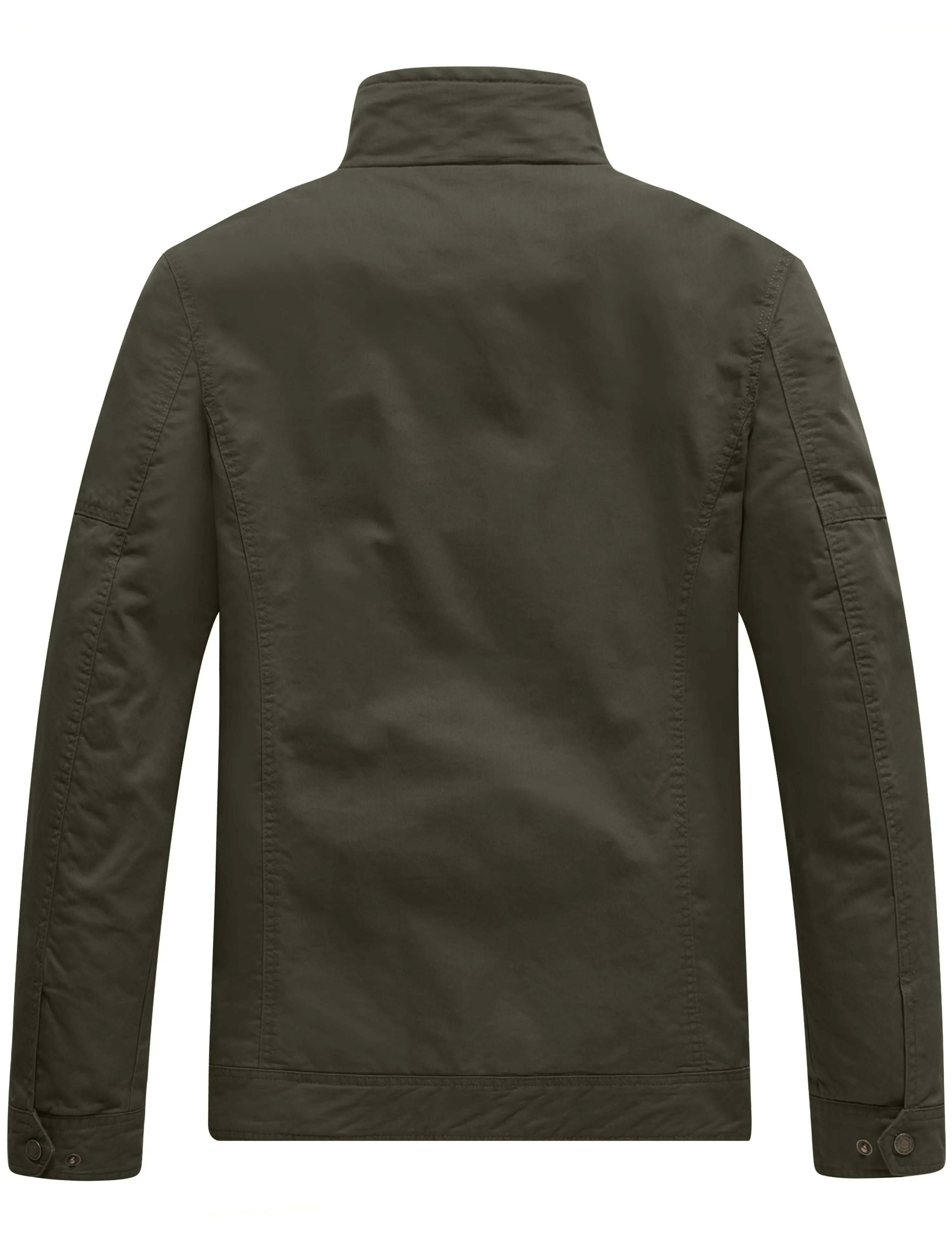 Men'S Spring Work Jacket Canvas Utility Jacket Green M