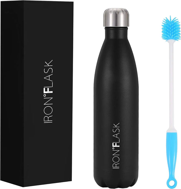 Retro Sports Water Bottle - 25 Oz, Vacuum Insulated Stainless Steel, Hot Cold, Double Walled, Thermo Mug, Cola Metal Canteen