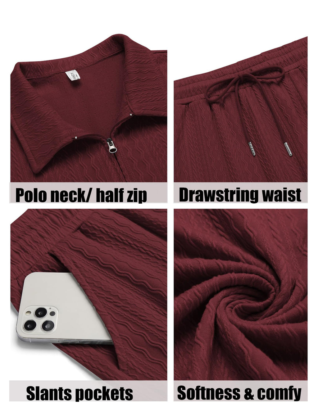 COOFANDY Men's 2 Pieces Outfits Casual Quarter Zip Polo Shirt and Shorts Set Athletic Jogging Summer Tracksuit COMFORT BOUTIQUE