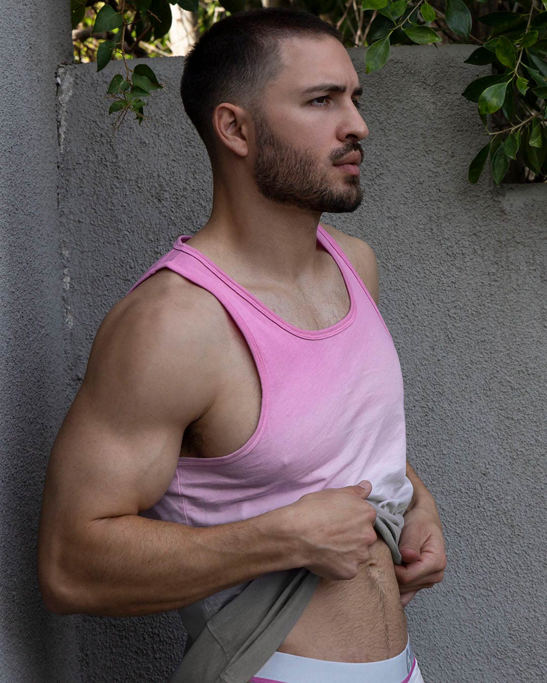 Dip Dye Relaxed Tank Peony Pink C-IN2 New York
