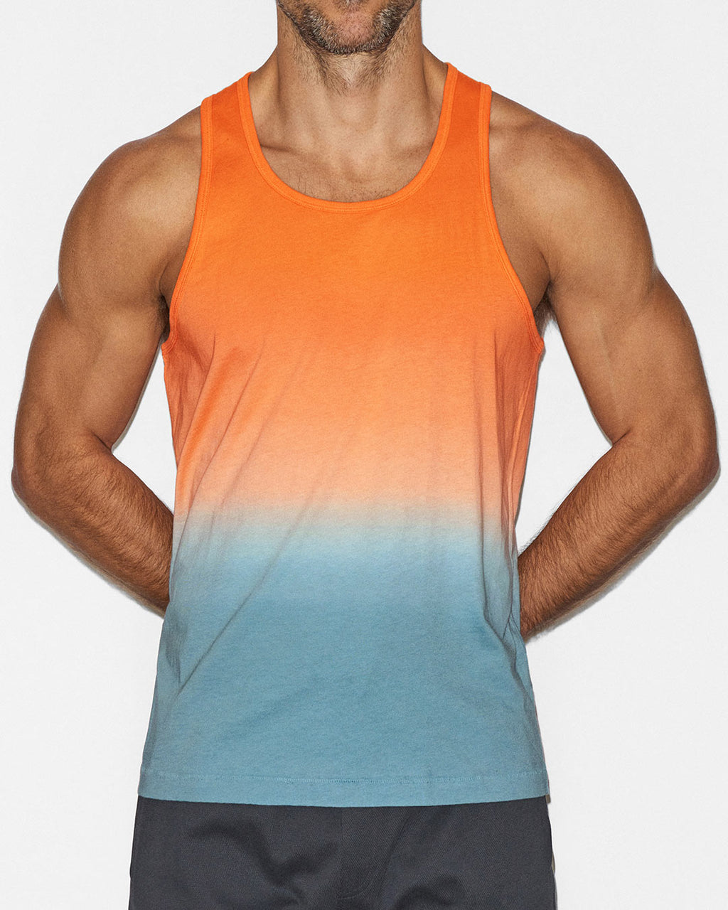 Dip Dye Relaxed Tank Goldfish Orange C-IN2 New York