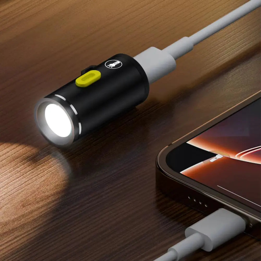 2-5Pc High Brightness LED Mini Flashlight Powered by Type C Connectors Small LED Light Aluminum Alloy Outdoor Emergency Light