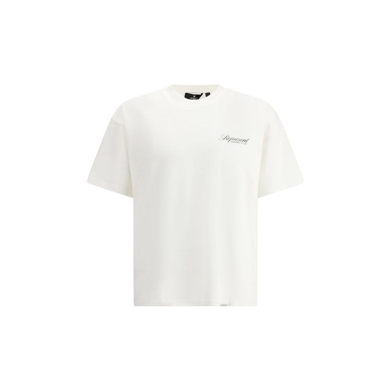 Represent White Cotton T-Shirt Represent