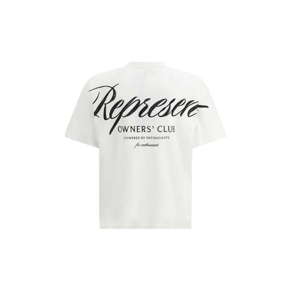 Represent White Cotton T-Shirt Represent