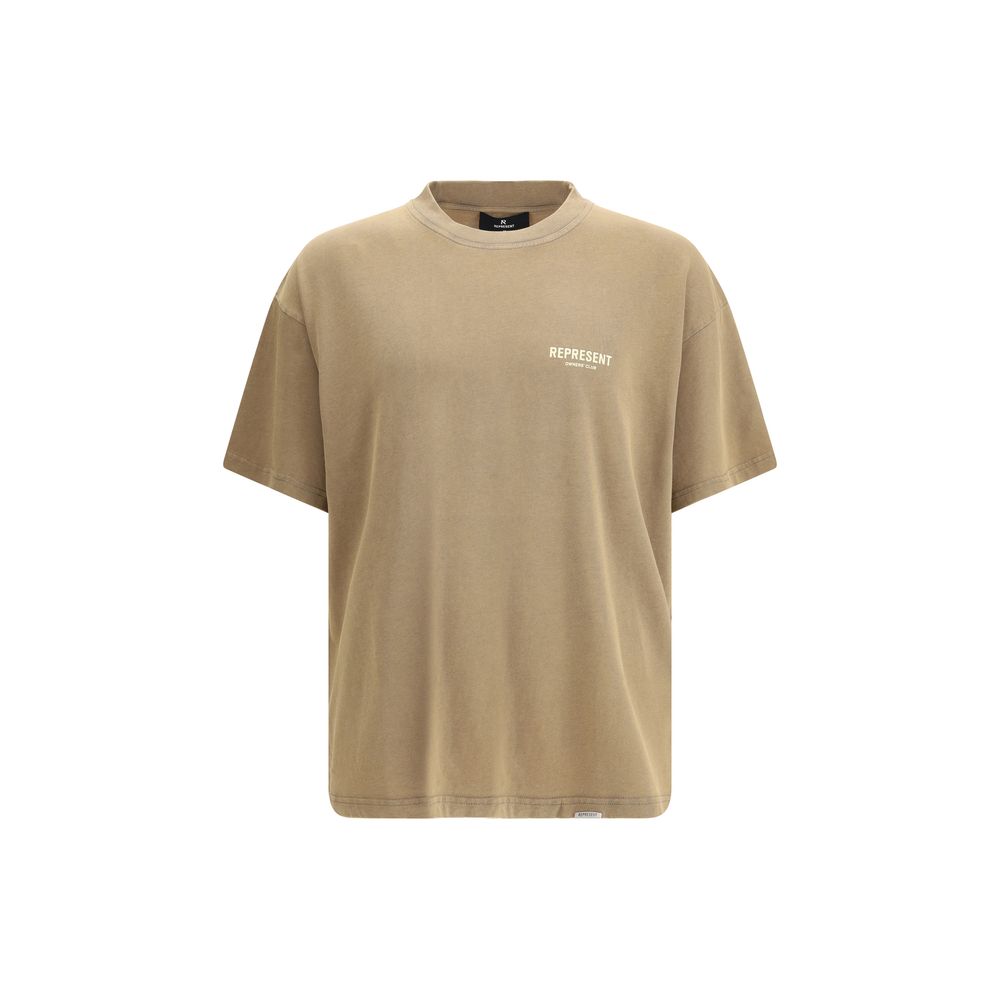 Represent Brown Cotton T-Shirt Represent