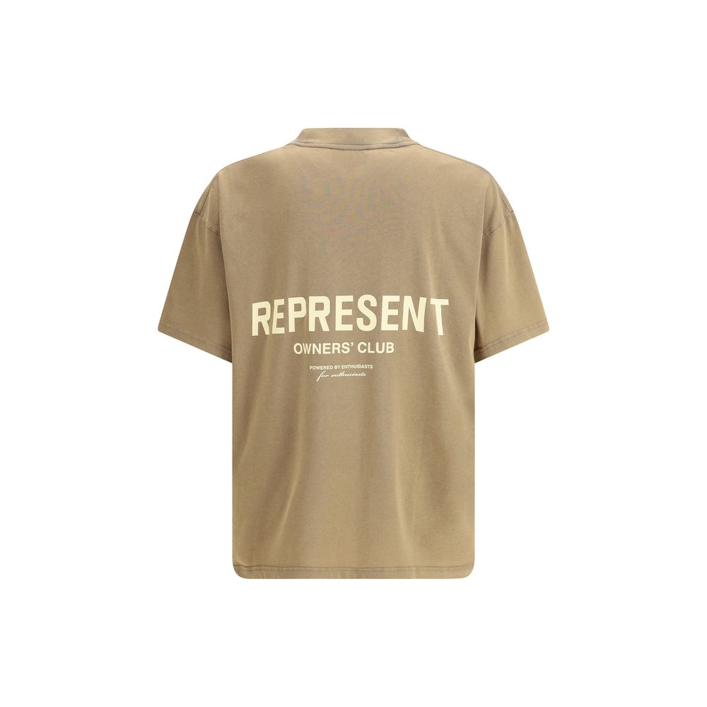 Represent Brown Cotton T-Shirt Represent