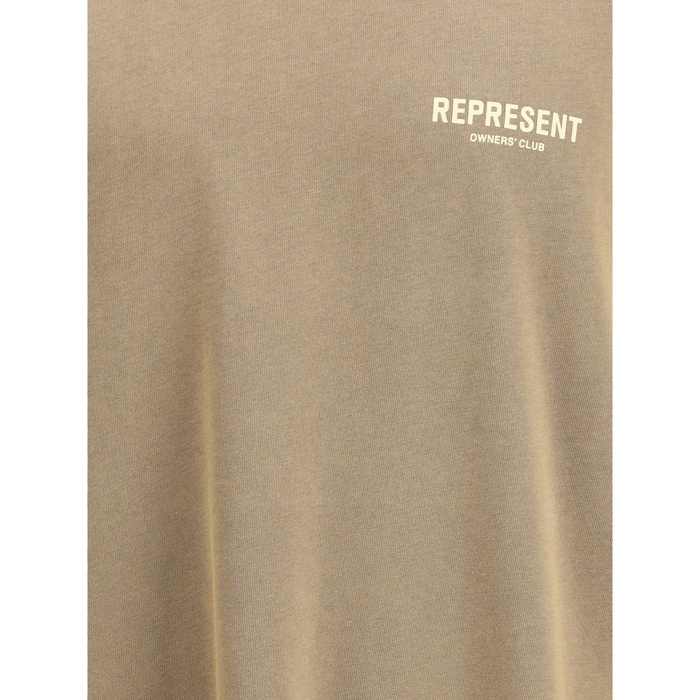 Represent Brown Cotton T-Shirt Represent