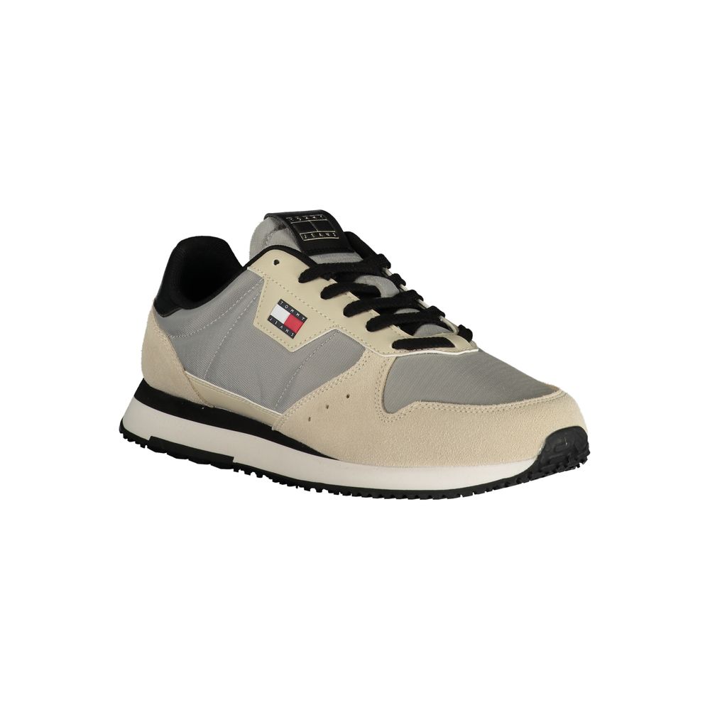 Tommy Hilfiger Grigio Leather Men Sneaker Tommy Hilfiger