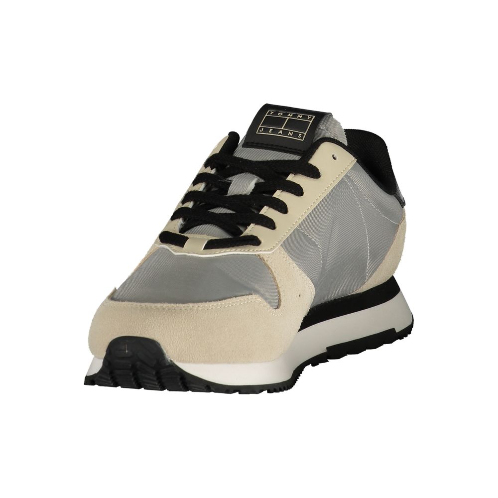 Tommy Hilfiger Grigio Leather Men Sneaker Tommy Hilfiger