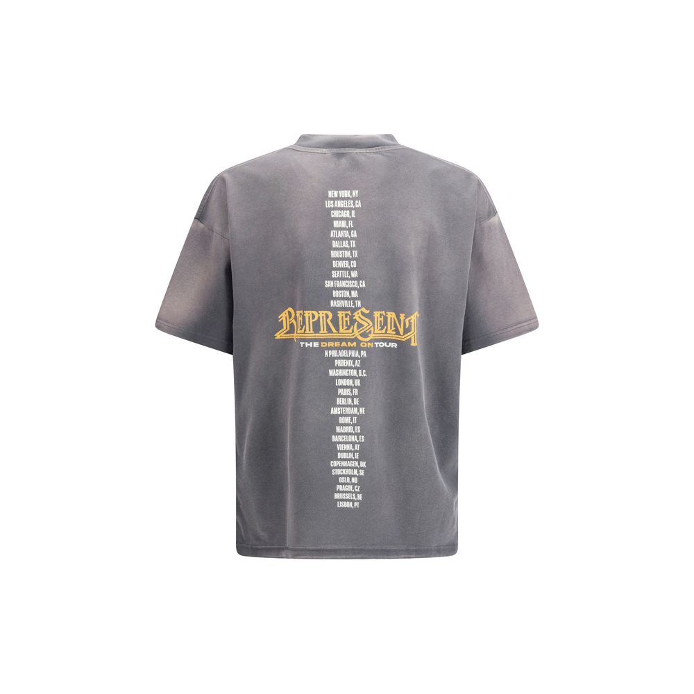 Represent Gray Cotton T-Shirt Represent