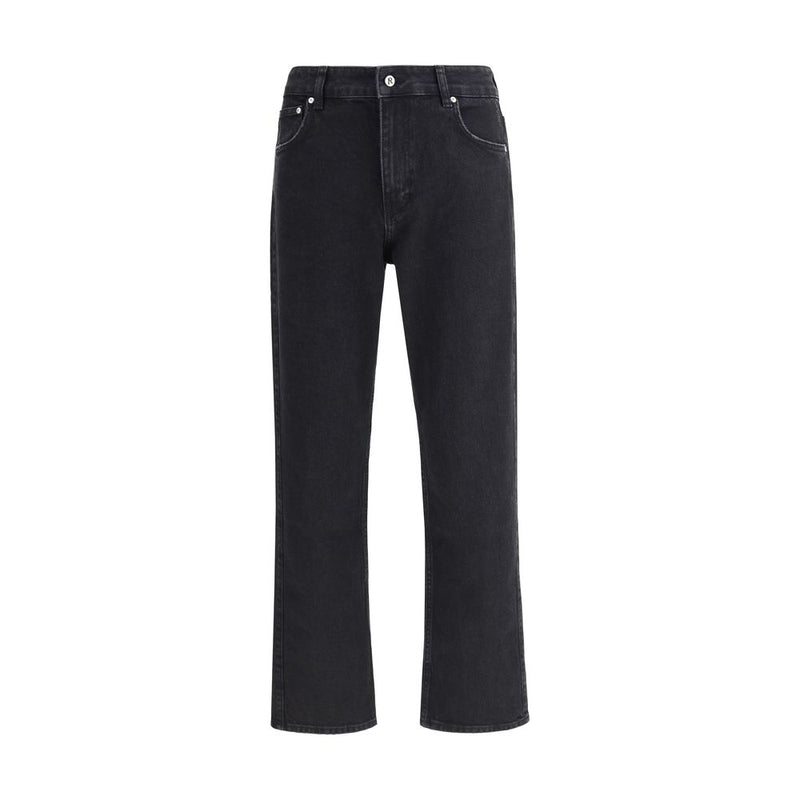 Represent Black Cotton Straight-Leg Jeans Represent