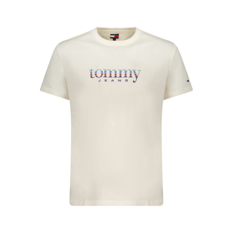 Tommy Hilfiger Bianco Cotton Men's T-Shirt Tommy Hilfiger