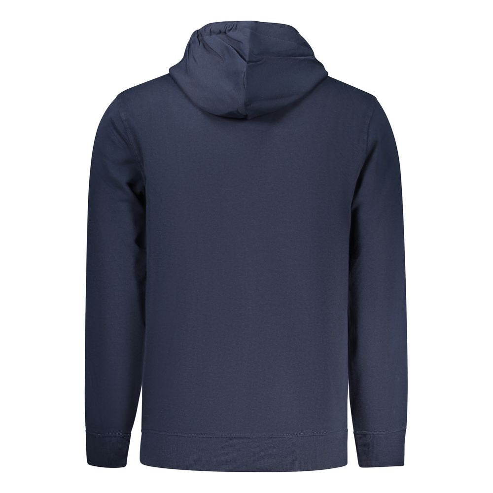 Tommy Hilfiger Blue Cotton Men Hoodie Tommy Hilfiger
