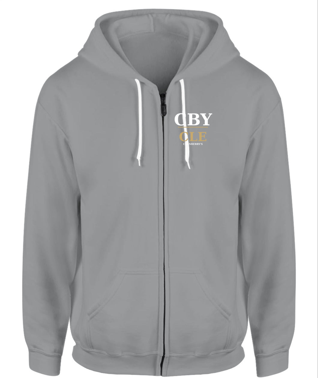 Cranberry's CBY CLE unisex fleece zip-up hoodie